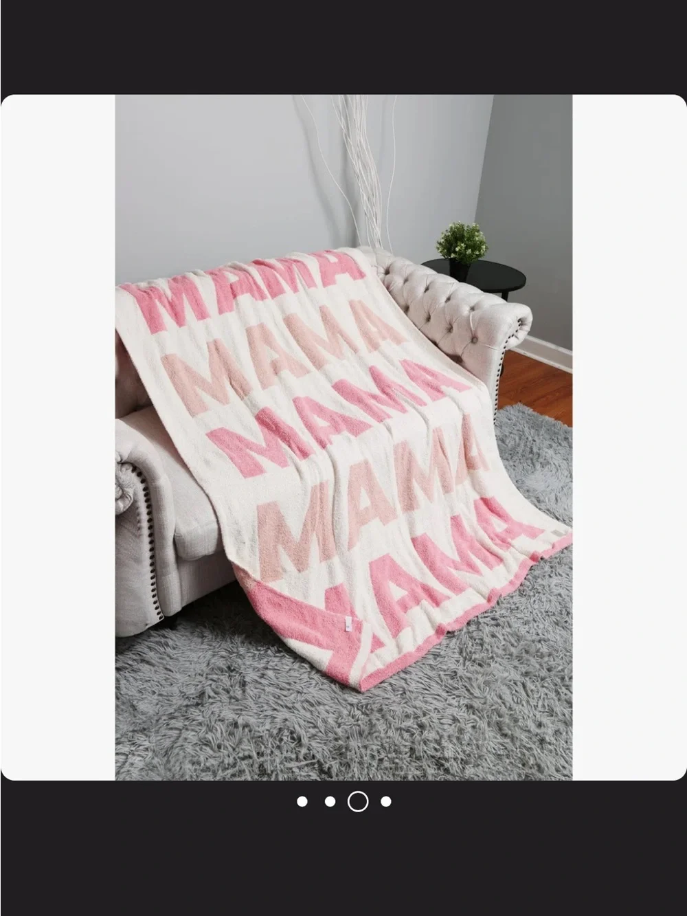 Multi-Colored pink Mama Luxury Soft Throw Blanket By COMFYLUXE